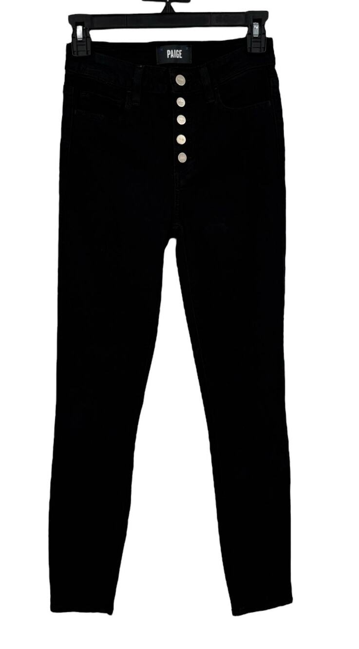 Paige Jeans Hoxton ankle high rise skinny black size 24